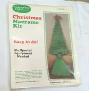 Macrame Kit Oh Christmas Tree Brantex 1981 #8111 vintage retro boho NEW sealed