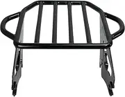 Detachable Luggage Rack 2-Up Mounting Rack Compatible for Harley Davidson Touring Road King Street Electra Glide 2009-2024 Black