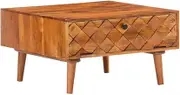 Solid Acacia Wood Coffee Table for Living Room: Modern Tables with Storage, Farmhouse Style, Wood Center Table, Round Table