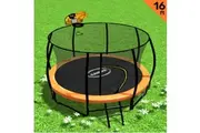 Kahuna Trampoline 16 ft with Basketball set - Orange