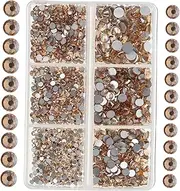 OFFIGAM Compartment Nail Art Rhinestones Flat Back Charms for DIY Nail Art and Crafts Jewelry and Home Decor