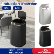12L-40L Smart Auto Induction Rechargable Trash Rubbish Waste Bin Can No Touching