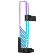 MasterAccessory ARGB GPU Support Bracket, Edge-Lit ARGB Tempered Glass, Unive...