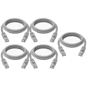 5x Cruxtec CAT6 10GbE Home/Office Networking Compact Ethernet Cable 3m Grey