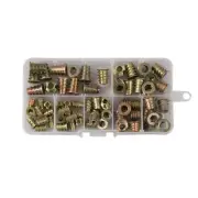 70Pcs Zincs Alloy Threaded Insert Nut Furniture Inserts Fastener