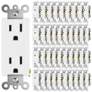 Decorator Receptacle Wall 15A 125V 3-Wire Self-Grounding TR Residential Grade×40