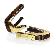 Thalia Capos Exotic Shell Series/WHISKY ANGEL WING Capo Guitar 12" Fret Pad Incl