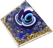 ABOOFAN Tabletop Lapis Pyramid Decor Mini Craft Pyramid Ornament for Home Office Elegant Design for Desktop Display Safe Material Unique Decorative