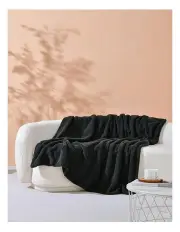 [Dreamaker] Aspen Double Layer Sherpa Throw 130x170cm in Charcoal