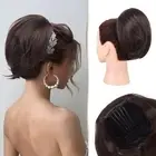 Hair Buns Hair Piece 10 Inch Short Ponytail Extension with Comb Drawstring Po...
