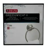 Delta Greenwich II Wall Mount Towel Ring in Brushed Nickel Model # GRE46-BN