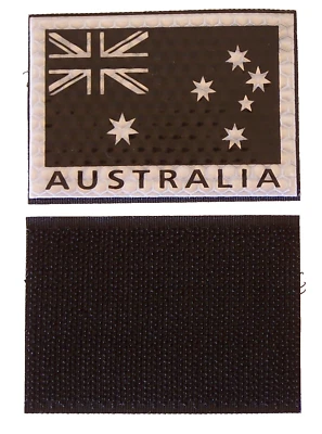 2x INFRARED IR REFLECTIVE SPECIAL FORCES AUSTRALIAN FLAG PATCH BADGE AUSSIE
