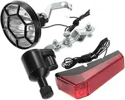 Bicycle Lights Set Kit Bike Safety Front Headlight Taillight Rear Light Dynamo