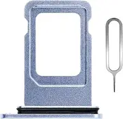 SIM Card Slot Tray Holder Replacement Compatible with iPhone XR 6.1 inch with Rubber Gasket and Sim Pin (Blue)(Single Sim Version)