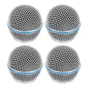 4pcs Mesh Microphone Grill Head for SM58 Wired Microphone Ball Head Replace Mic