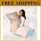 Soft & Fluffy Body Pillow for Side Sleepers - Removable Cover & Extra Support