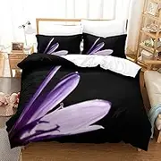 3D Flower Duvet Cover Sets Bedroom Bedding Set Luxurious Super Soft Polyester Quilt Duvet Set with Pillowcases Zippered for More Children Man,Super King