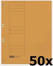 Elba 21450GB Attachable File for Commercial or Official Filing 250 g/sq. m Manila Cardboard for 200 DIN A4 Sheet, Full Front Cover 50 Pieces Yellow