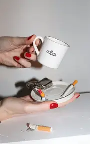[The Rolling And The Stoned] Exclusive Unlit Zippo Espresso Cup & Saucer