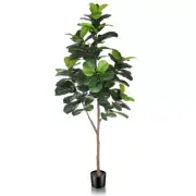LYERSE Artificial Fiddle Leaf Fig Tree -198CM Faux Ficus Fake Plant