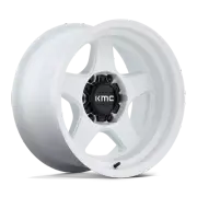 17x9 KMC KM728 Lobo Gloss White Wheel 6x5.5 (-38mm)