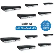 Bulk of 10x HP EliteDesk 800 G5 Mini Desktop i5-9500T Six-Core 2.2GHz 128GB 8GB RAM Windows 11 - Refurbished