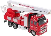 BESPORTBLE 1:38 Scale Fire Truck Toy Pull Back Feature Realistic Fire Engine Model for Boys and Girls