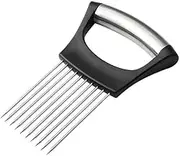 1 Pcs Onion Slicer Holder, Stainless Steel Slicing Tool for Vegetables, Ergonomic Easy Handling and Control for Slicing Onions Tomatoes Avocados Potatoes, Innovative Kitchen Gadget for Cooking Lovers