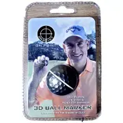 On Point 3 Dimensional Golf Ball Marker and Coin Marker Black White