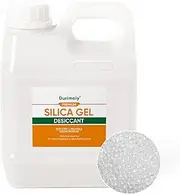 Durimoiy 2 LBS Clear Silica Gel Beads Reusable Desiccant Beads (Industry Standard 2-4 mm) Rechargeable Moisture Absorber Silica Gel