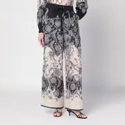 [ZIMMERMANN] Cream Rhiannon trousers with fantasy print 3 Multicolor