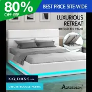 ALFORDSON Bed Frame Queen Double King Single RGB LED Gas Lift Storage Base