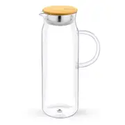 Wilmax England Thermo 1500ml Glass Jug Water Pitcher w/ Bamboo Lid/Handle Clear