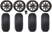 High Lifter HL10 14" Wheels Smoke 28" Regulator 2 Tires Polaris RZR Turbo S /RS1