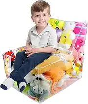 Clear Stuffed Animal Storage Bean Bag Chair Cover for Kids PVC Bean Bag Chair Waterproof Bean Bag Chair Cover for Organizing Toddler & Kids' Rooms Plush Toys