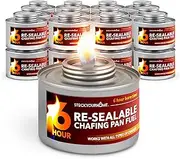 6-Hour Food Warmers for Parties (24 Pack), Chafing Fuel Cans with Wick and Safety Twist Cap, Catering Food Warmers for Buffets, Parties, Weddings, Long Lasting Burners for Food Warmer, Food Heater