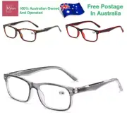 Mens Ladies Magnifying Eyewear Fashion Nerd Reading Glasses +1.0 - +6.0