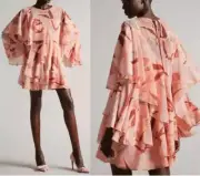 NWT Ted Baker Pegaia Ruffle Mini Dress Sz 2/US 6