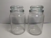 22oz Empty Dome Topped Glass Candle Jars Lot of 2