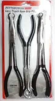 3 Pc Piece 3/8" 1/2" 3/4" Long Reach Hose Grip Pliers get to lines easily #31