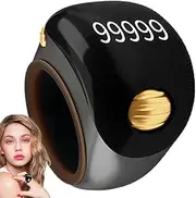 Finger Counter Clicker - Digital Tally Counter Finger with Electronic Display - Portable Manual Counting Tool, Rotating Digital Tasbeeh for Meditation, Relaxation, Active Fingers