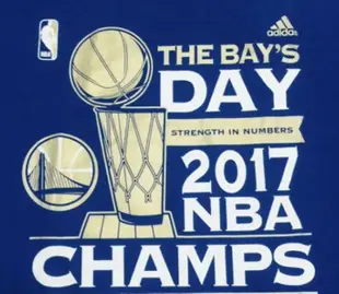 Adidas 短袖T恤 NBA金州勇士隊 2017 冠軍短T  限量版 值得珍藏