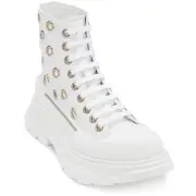 Alexander McQueen Womens White Solid Ankle Boots Shoes 39 Wide (C,D,W) BHFO 0130