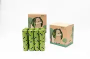 Sophistik Eco-Friendly 24-Roll Compostable Dog Waste Bags - 360 Biodegradable, Leak-Proof, Quick Dissolving, Extra Durable, Easy Tear-Off Design - Perfect for Sustainable Pet Care