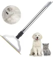 Long Handle Carpet Rake Pet Hair Remover Reusable Large Metal Lint Remover Brush