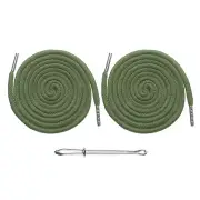 2pcs Drawstring Cords 51" Replacement Drawstring with Threader, Green