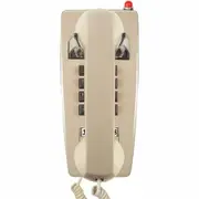 Retro Wall Phones for Landline with Mechanical Ringer Corded Telephone Wall Mounted with Indicator Waterproof Old Style Landline Phones,Beige
