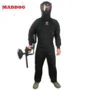 Maddog Tactical Paintball Rip Stop Coverall Jumpsuit - Black - Large