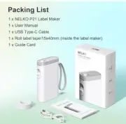 Nelko Wireless Handheld Sticker Maker, P21 Portable Bluetooth Label Printer NEW