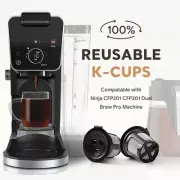 Ninja Dual Brew 3 Reusable Refillable K Cup Coffee Filter Pods for Coffee Maker